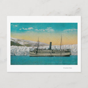 S.S. Jefferson am Taku Glacier, Alaska Postkarte