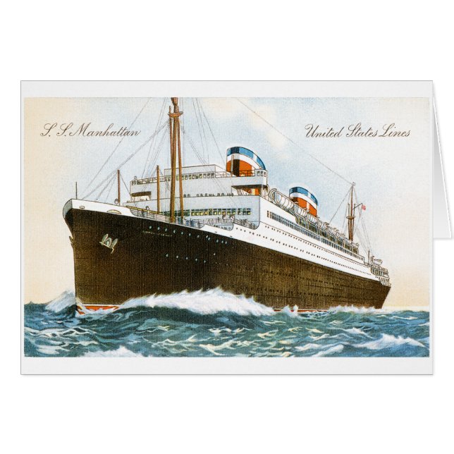 S.S. Linien Manhattans Vereinigte Staaten (Vorderseite (Horizontal))