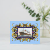 S.S. Manhattan Vintag Steamship Ship Postkarte (Stehend Vorderseite)