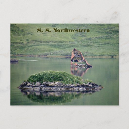 S.S. Northwestern, Unalaska Insel Ankündigungspostkarte (Vorderseite)