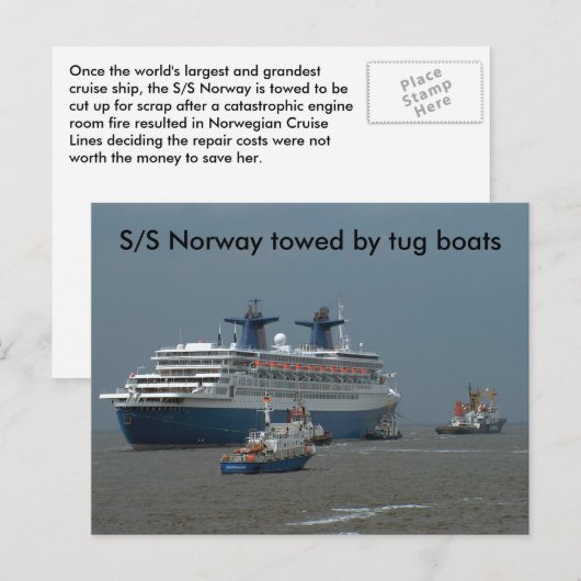 S/S Norwegen Postkarte (Vorne/Hinten)