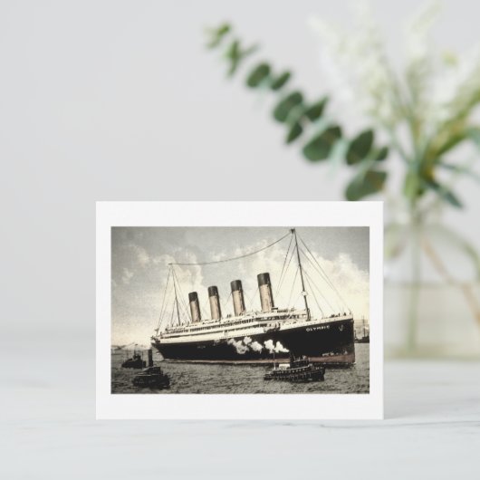 S.S. Olympic Star, White Star Line, 1913 Postkarte (Stehend Vorderseite)