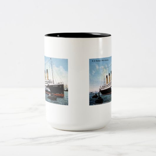 S.S. Olympic Star, White Star Line, 1913 Zweifarbige Tasse (Mittel)