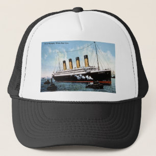 S.S. Olympischer Stern, weißer Stern Line, 1913 Truckerkappe
