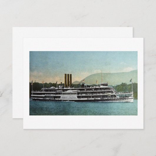 S.S. Robert Fulton - Hduson Riv er Day Line Postkarte (Vorne/Hinten)