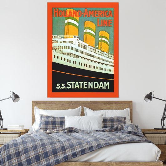 s.s. Statendam Leinwanddruck (Insitu (Schlafzimmer))