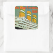 s.s. Statendam Quadratischer Aufkleber (Tasche)