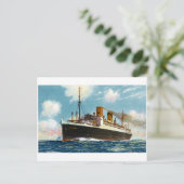 S.S. Stuttgart Luxury Ocean Liner - Vintag Postkarte (Stehend Vorderseite)