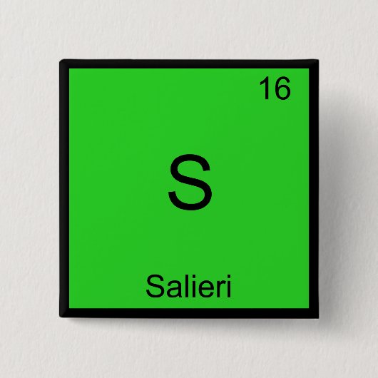 S - Salieri Funny Chemistry Element Symbol T - Shi Button (Vorderseite)