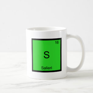 S - Salieri Lustiges Chemie-Element-Symbol T-Shirt Kaffeetasse