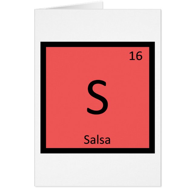 S - Salsa Condition Chemistry Periodic Table (Vorne)