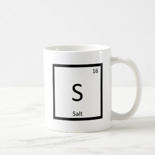 S - Salz Chemie Periodensystem Elementsymbol Kaffeetasse