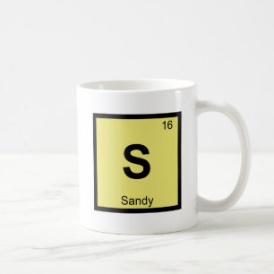 S - Sandy Utah Chemie Periodensystem Symbol Kaffeetasse