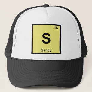 S - Sandy Utah Chemie Periodensystem Symbol Truckerkappe