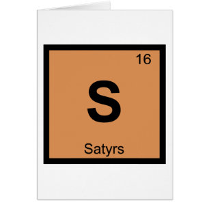 S - Satyrn Griechisches Periodensystem Chemie Symb