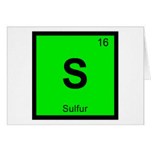 S - Schwefel Chemie Periodensystem Symbol