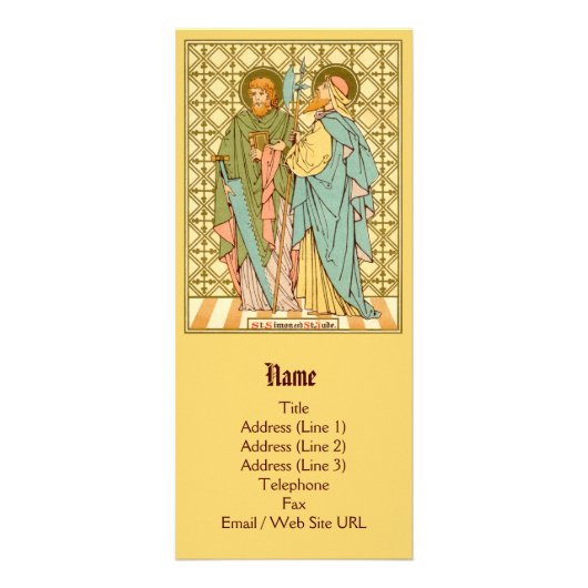 S. Simon & Jude (RLS 16) (Style 1) Rackkarte Werbekarte (Vorne)