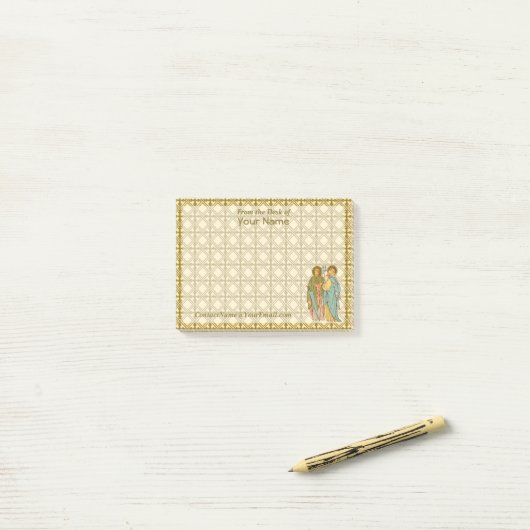 S. Simon & Jude (RLS 16, Style 2) 4"x6" Post-it Klebezettel (Auf Schreibtisch)