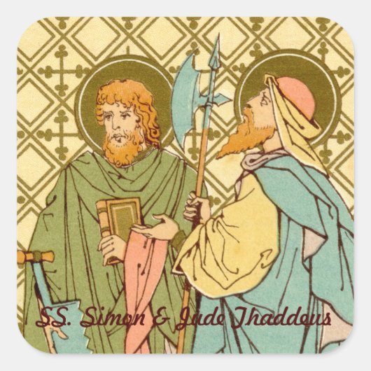 S. Simon und Jude Thaddeus (RLS 16) Quadratischer Aufkleber (Vorderseite)