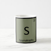 S - Spanakopita Appetizer Chemistry Periodic Table Kaffeetasse (Mittel)