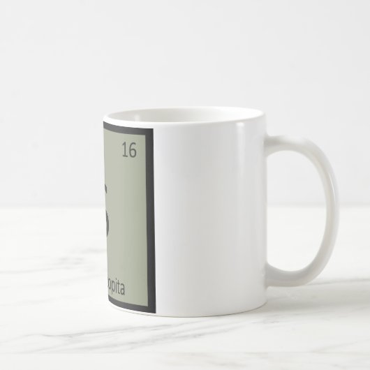 S - Spanakopita Appetizer Chemistry Periodic Table Kaffeetasse (Rechts)