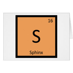 S - Sphinx Katze Chemie Periodensystem Element