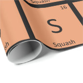 S - Squash Pflanzenchemie Periodische Tabelle Geschenkpapier (Rolleneckpunkt)