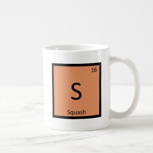 S - Squash Pflanzenchemie Periodische Tabelle Kaffeetasse (Rechts)
