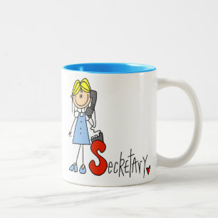 S steht für Sekretärin Zweifarbige Tasse