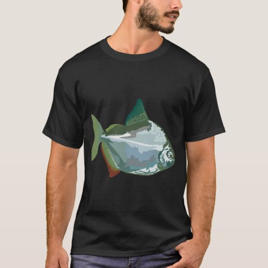 S steht für Silver Dollar Fish,Silver Dollar Fish T-Shirt (Vorderseite)