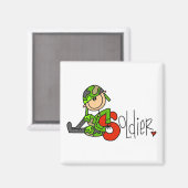 S steht für Soldat Magnet (Vorderseite/Rückseite)