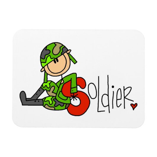 S steht für Soldat Magnet (Horizontal)