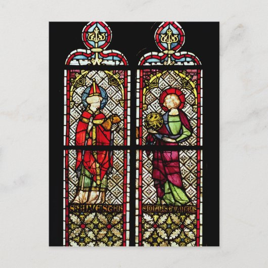 S. Sylvester und John the Evangelist Postkarte (Vorderseite)