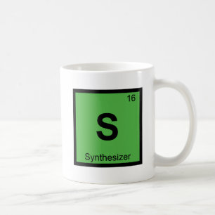 S - Synthesizer-Musik-Chemie-Periodensystem Kaffeetasse