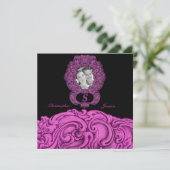 S - The Falck Alphabet (Pink) (Hochzeit) Einladung (Stehend Vorderseite)