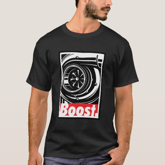 S Turbo-Boost für Rennwagen und Drift Car T-Shirt (Vorderseite)
