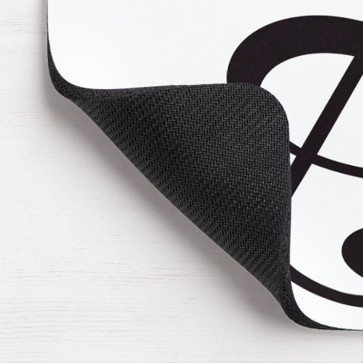 "S", "u." und/oder dreifacher Clef-musikalische Mousepad (Ecke)