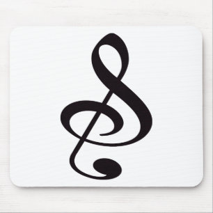 "S", "u." und/oder dreifacher Clef-musikalische Mousepad