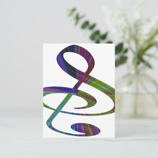 "S", "&" und/oder "Treble Clef" Musical Note Postkarte (Stehend Vorderseite)
