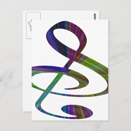 "S", "&" und/oder "Treble Clef" Musical Note Postkarte (Vorne/Hinten)