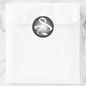 "S", "&" und/oder "Treble Clef" Musical Note Runder Aufkleber (Tasche)