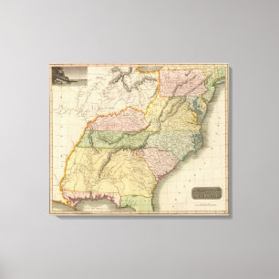 S Vereinigte Staaten Leinwanddruck