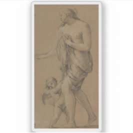 S. Vouet: Studie über die Figuren von Venus und Cu Aufkleber