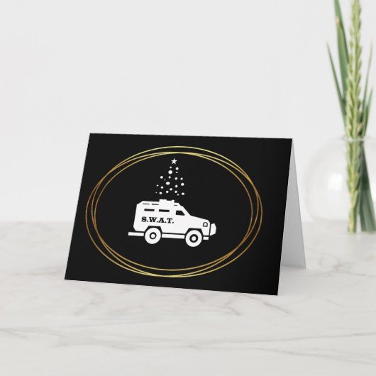 S.W.A.T Van Christmas Card Karte (Vorderseite)