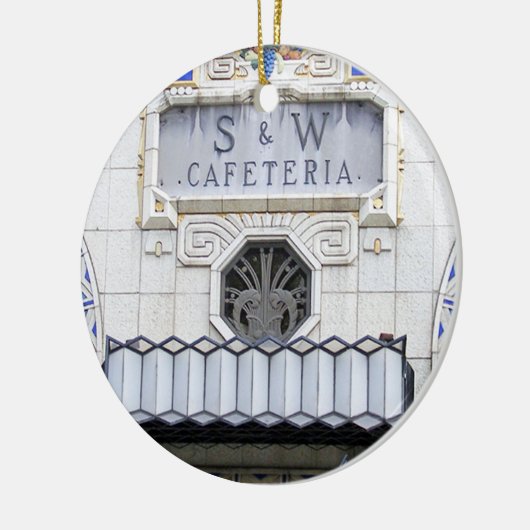 S & W, Asheville, S & W Weihnachten Keramik Ornament (Links)