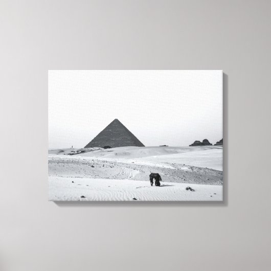 S/W-Pyramiden Leinwanddruck (Vorderseite)