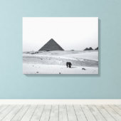S/W-Pyramiden Leinwanddruck (Insitu (Holzboden))
