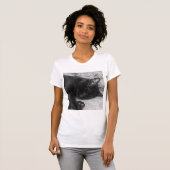 S/W - Schlafende Katze T-Shirt (Vorne ganz)