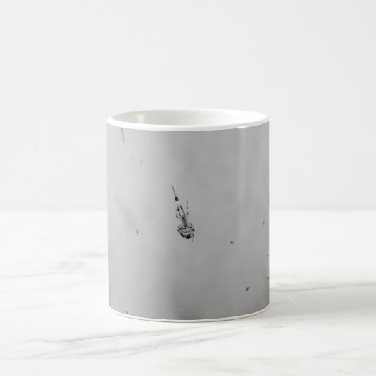 S/W - Spinne und ihre Babys Kaffeetasse (Mittel)