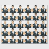 SA7 SECRET AGENT BODYGUARD COMIC CARTOON DARK MOB GESCHENKPAPIER (Flach)